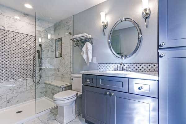Nature's Tranquility: Sea Blues And Greens for Bathroom Shower Tile Paint Ideas