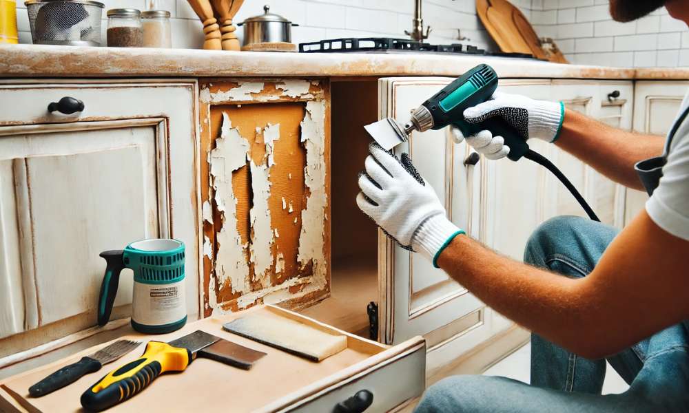 How To Remove Old Paint From Kitchen Cabinets